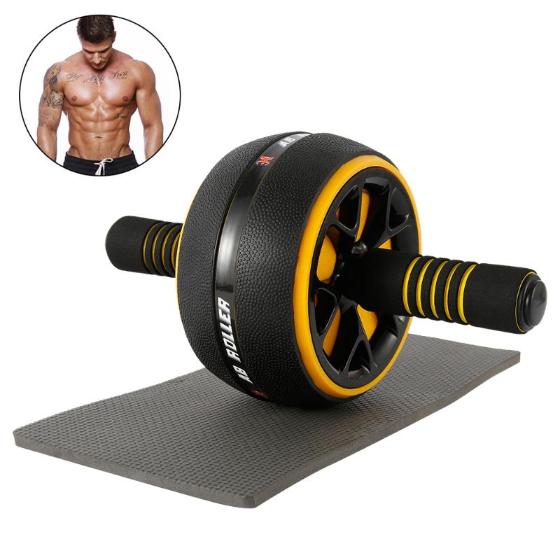 

ABS Abdominal Roller Exercise Wheel Multifunctional Abdominal Wheel Fitness Equipment Mute Roller for Arms Back Belly Core Body, Black