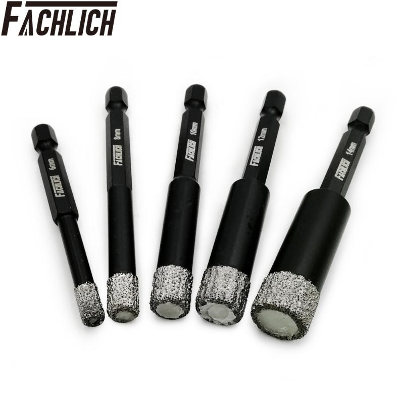 

5pcs Professional Dry Diamond Tile Drill Bit with Quick-fit Shank Drilling Hole Saw