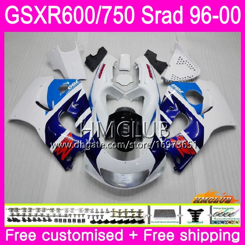 

Body For SUZUKI SRAD GSXR 750 600 1996 Hot 1997 1998 1999 Blue White 2000 Kit 1HM.7 GSX-R750 GSXR-600 GSXR750 GSXR600 96 97 98 99 00 Fairing, No. 1