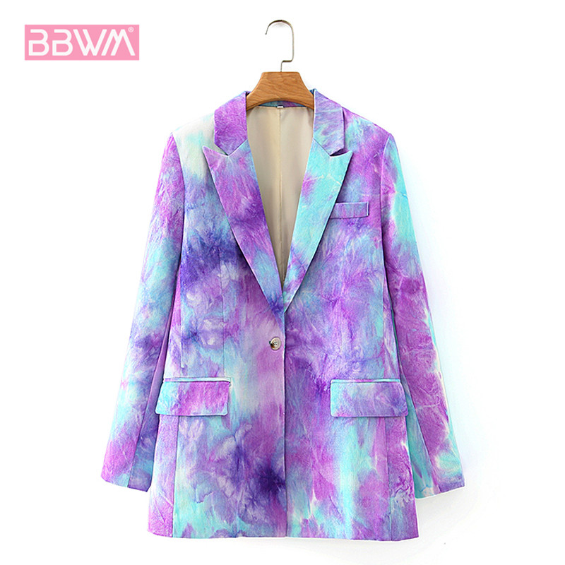 

Autumn 2020 New Women' Suits Are Versatile A Short Coat Button Korean Version of Loose Retro Hong Kong Style Small Suit Fashion, Brown