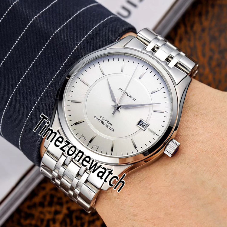 

New Prestige 4500.31.00 Automatic 8500 Mens Watch Steel Case Silver Dial Stick Markers Stainless Steel Bracelet Watches Timezonewatch E218c3, Customized waterproof service