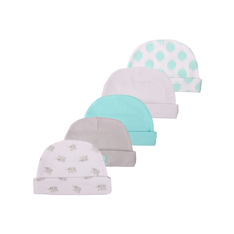 

2020 Unisex 3/5Pack Cotton Hot Sale 0-6Months Baby Caps Baby Accessories Newborn Boy Girls Hats Infant Hats, Pink3003