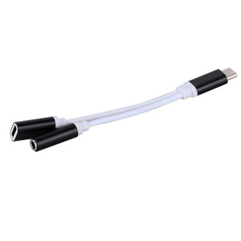 

USB Type-C To 3.5MM Jack AUX Headphone Audio Splitter Converter Adapter Cable, White