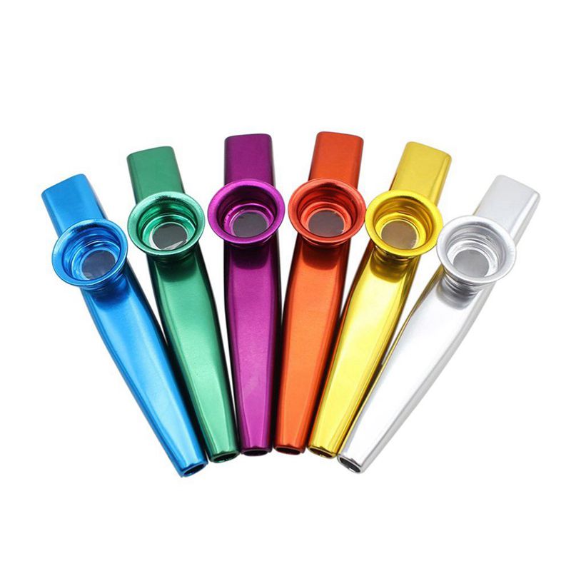 

Super sell-Set of 6 Colors Metal Kazoo Musical Instruments Good Companion for A Guitar Ukulele Great Gift for Kids Music Lovers