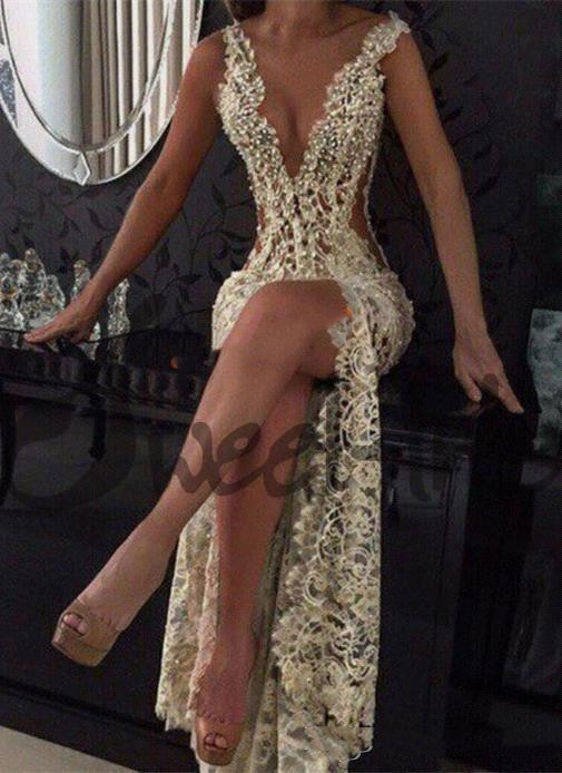 gold skin tight dress