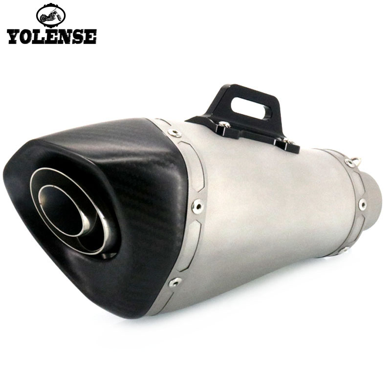 

For CB400 CB600F CB650F CB1000R CBR600RR CBR1000RR CB500F Inlet 51MM Motorcycle Modified Carbon Fiber Exhaust Muffler Pipe