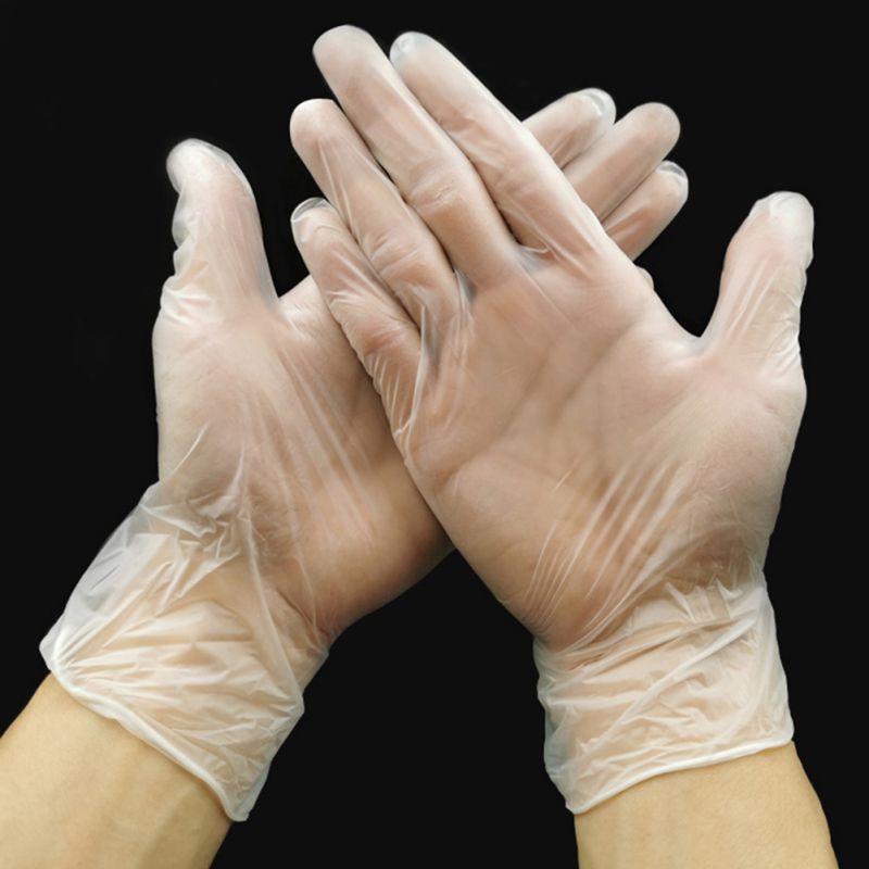 

100pcs Disposable Rubber Gloves Grade Protective Transparent Gloves Universal Household Garden Cleaning