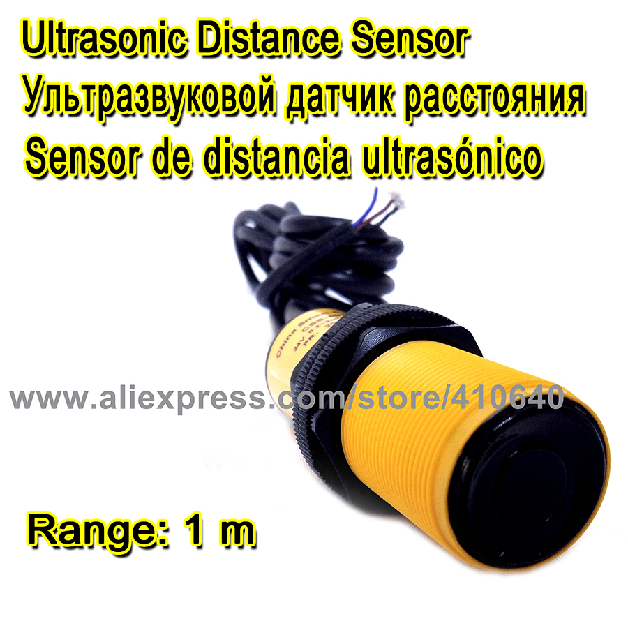 Factory Supplying Ultrasonic Sensor Transducer 1M Range 12/24V Power Supply 0~5V Signal Output Working Media Water Or Air-image-463701316
