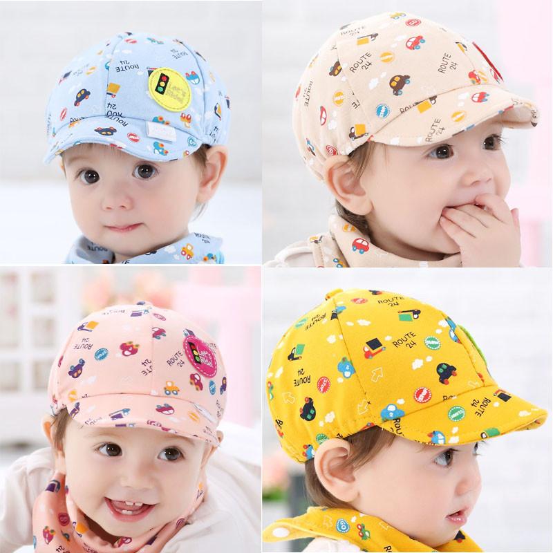 Bébé d'été Chapeau Cartton Impression Mignon Enfants Filles Garçons Casquettes Chapeaux Mode enfant en bas âge du nouveau-né du printemps de base