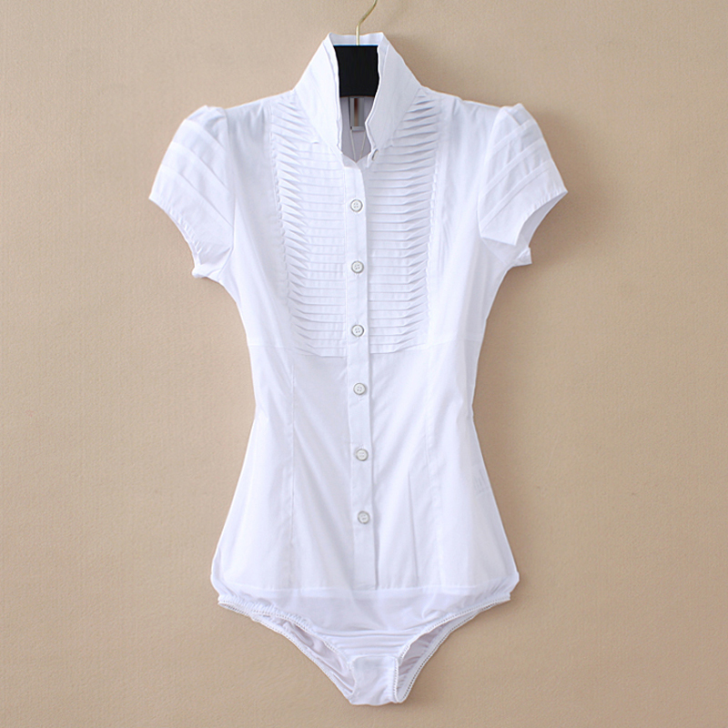 collared shirt bodysuit