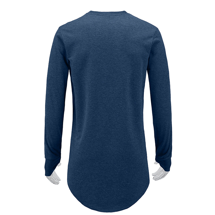 mens thumb hole cuffs long sleeve t shirt basic tee