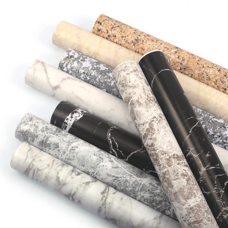 

Thick waterproof pvc imitation marble pattern stickers wallpaper self-adhesive wallpaper living room furniture 45x1000cm
