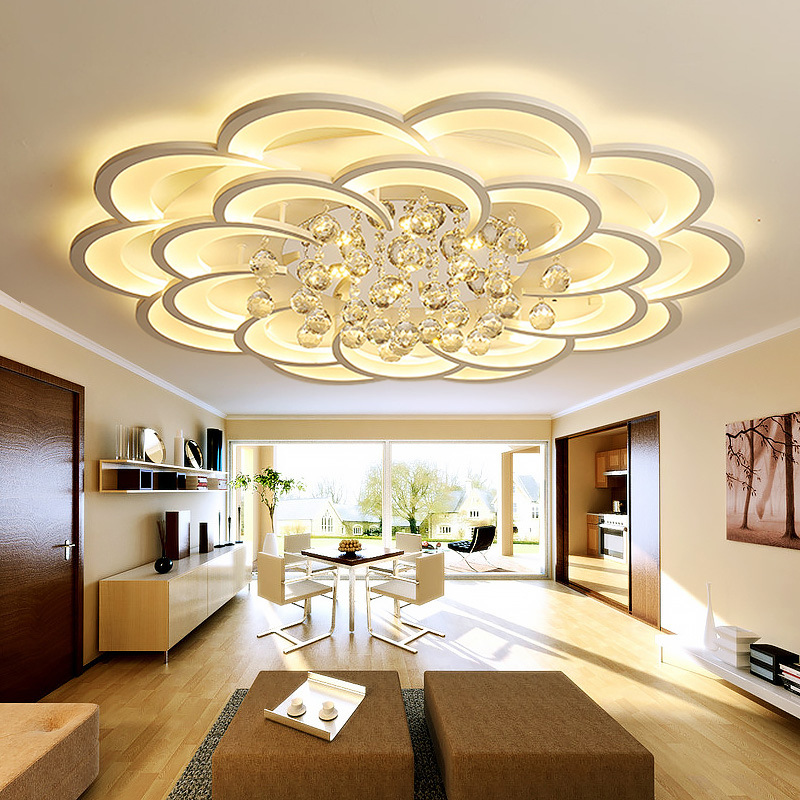 

Led Ceiling Lights For Living Room bedroom with crystal remote control lamparas de techo moderna ceiling home fixtures partecho FEDEX UPS