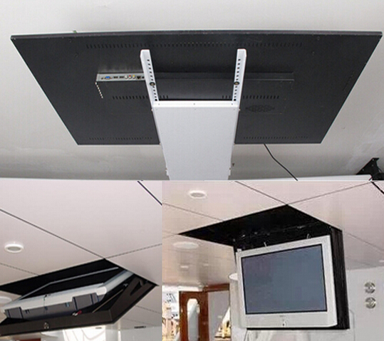 

Motorized electric hidden flip down false ceiling Led lcd tv lift mount hanger holder remote control function 110v-250v 1 pcs