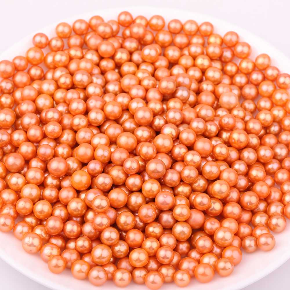 Mélange de couleurs 7.5-11mm, rond orange Edison, perles amples, accessoires de bijoux, cadeau pour femmes, fête de perles, vente en gros
