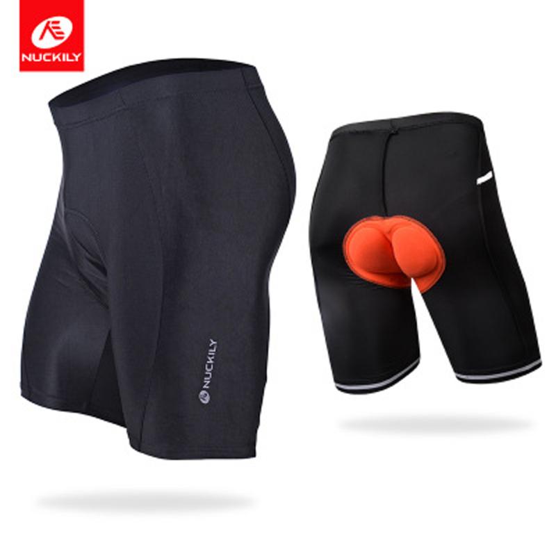 

Cycling Shorts NUCKILY Men Summer 3D Bicycle Standard Stitching Gel Pad Wear Resistance Absorb Short, Black