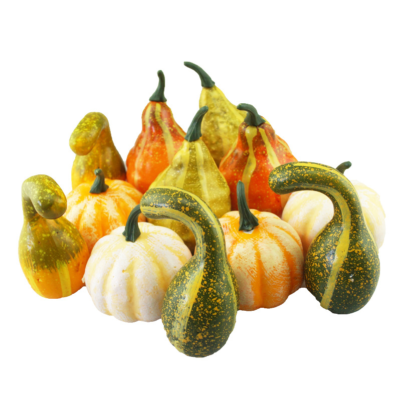 Halloween Pumpkins Decoration Artificial Pumpkin Set Fall Pumpkin Artificial Vegetables 6 pcs/set 12 Pcs/set DEC568-image-499339196
