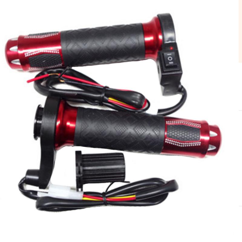 

1 Pair Universal Cover Replacement Warm Aluminum Alloy Motorcycle Hand Grips Outdoor Scooter Driving Winter Front Heated Cycling