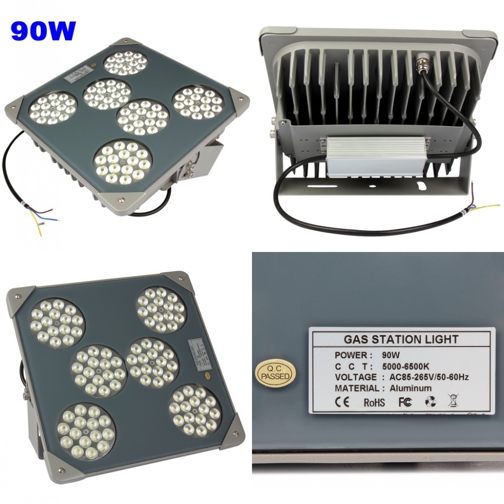 

LED Floodlights Gas Station Lamp Outdoor Led Explosion-proof Lighting 75W 90W 120W Waterproof Industrial Lighting Fixture 5 Years Warranty