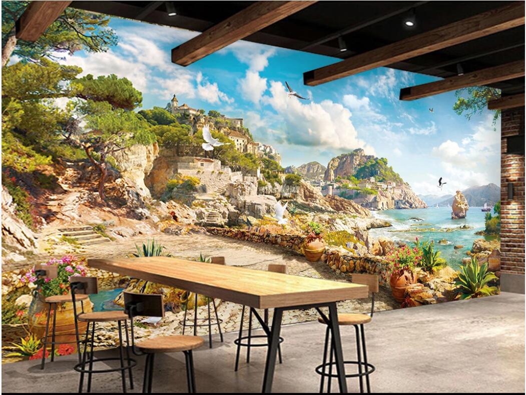 

custom photo 3d wallpaper Retro European landscape background wall wallpaper for walls 3 d, Non-woven fabric