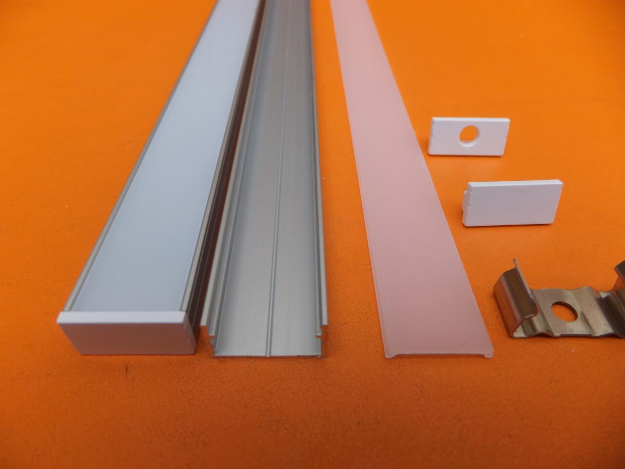 

Free Shipping High Quality 2M/pcs 160M/lot led recessed aluminum profile for led strips clear cover and milky diffuse cover are available