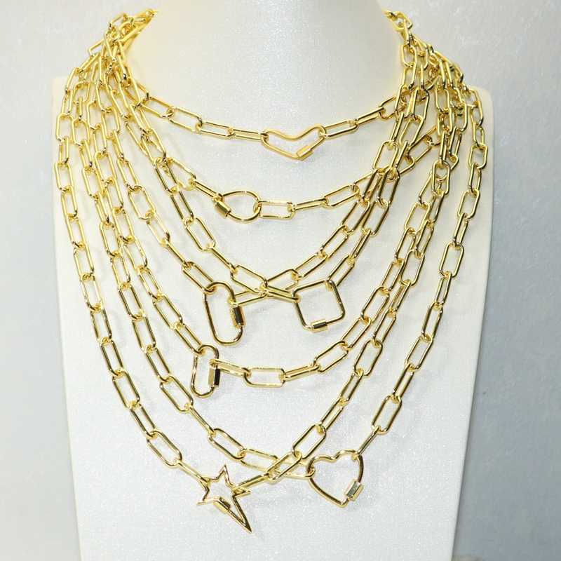 

5pcs Big link chain necklace fashion necklace acessories for women multi kinds clasp open for women 50647