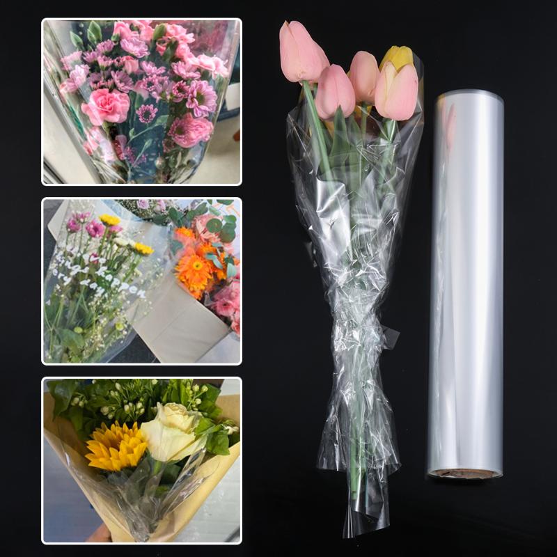 

Clear Cellophane Film Wrap Roll Gift Flower Bouquet Baskets Wrapping Paper Arts Decorative Crafts Paper Film Florist Gift Wrap