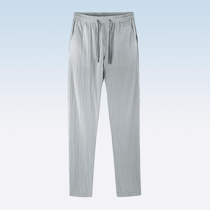 

Sports pants men's summer slim fit quick dry casual pants summer thin ice silk breathable 2020 new running, Gray