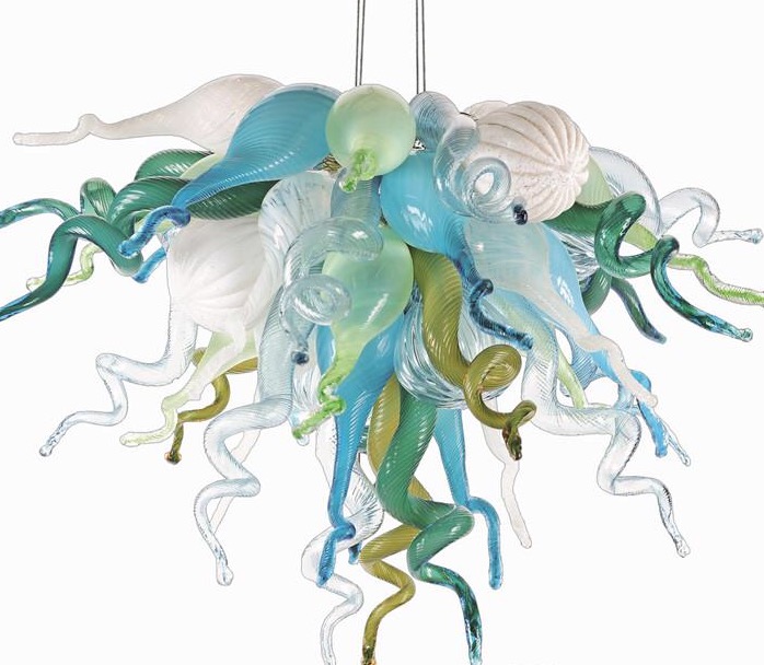 

Pendant Lamps Fancy Lights Home Decoration Use Chandeliers Small Size Led Light Source Modern Hand Blown Glass Chain Chandelier