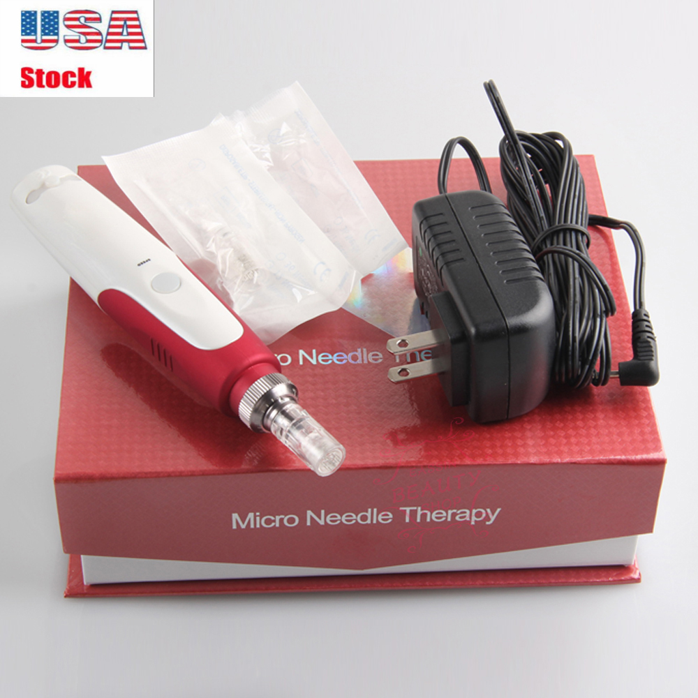 

Brand New Auto Derma Electric Pen Stamp Micro Needle Roller Anti Aging Wrinkle Removal Skin Face Care Home Use