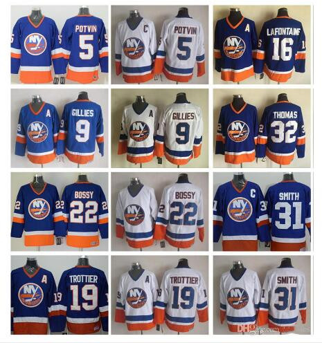 

NEW York Islanders Jersey Vintage CCM Denis Potvin Clark Gillies Pat LaFontaine Bryan Trottier Mike Bossy Billy Smith Thomas Butch Goring, As pic