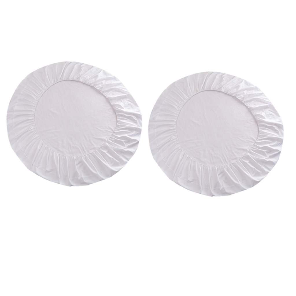 

2x cotton princess bed sheet cover round bed er sheet bedding textile 220cm