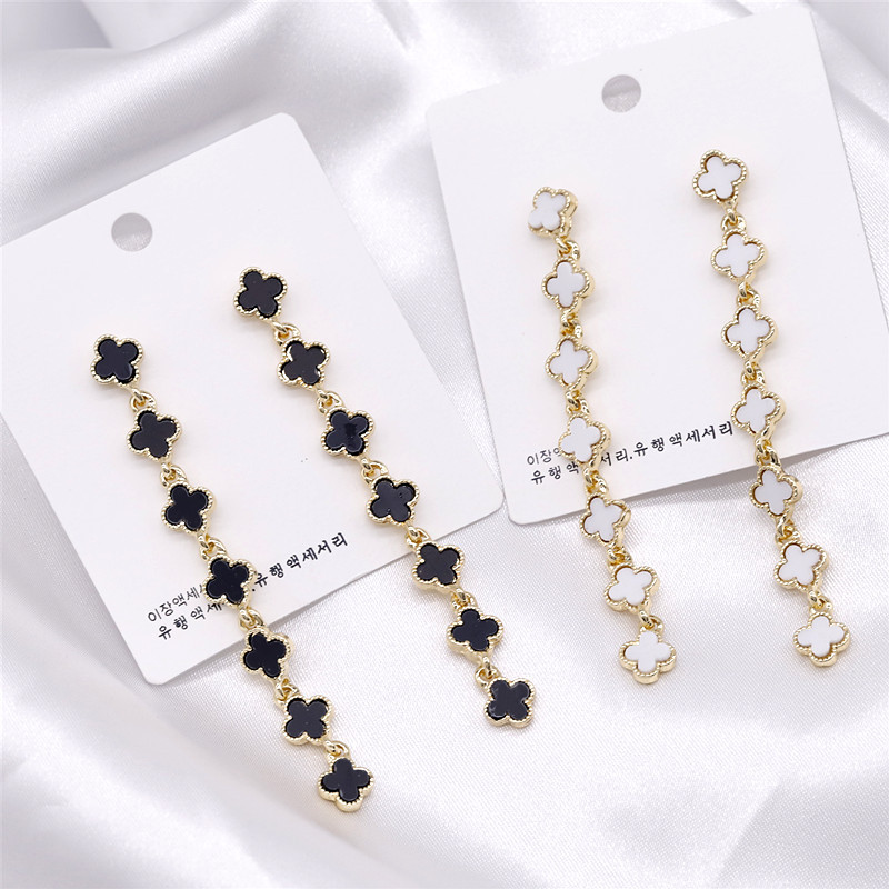 

popular earrings for woman girl lady Four Leaf Clover dangle shaped trendy design