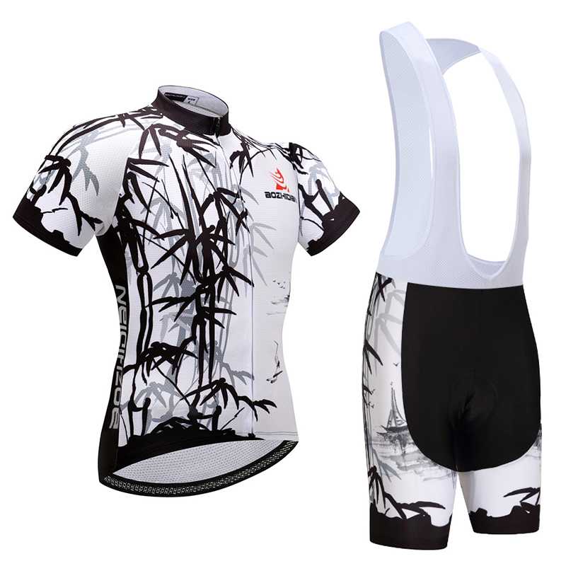 

New Arrival Stretch Summer Cycling Jersey Strap Bib Shorts Kit Breathable Ropa Ciclismo Cycling Clothing for Men Women WKH00008, Short bib set