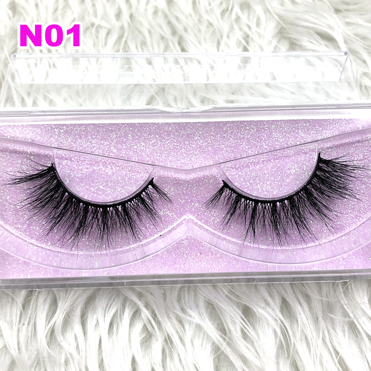 

Mikiwi N01 Natural 5D Mink Hair False Eyelashes Wispy Cross Fluffy Mink Lashes Makeup Tools Makeup Thin Eyelashes