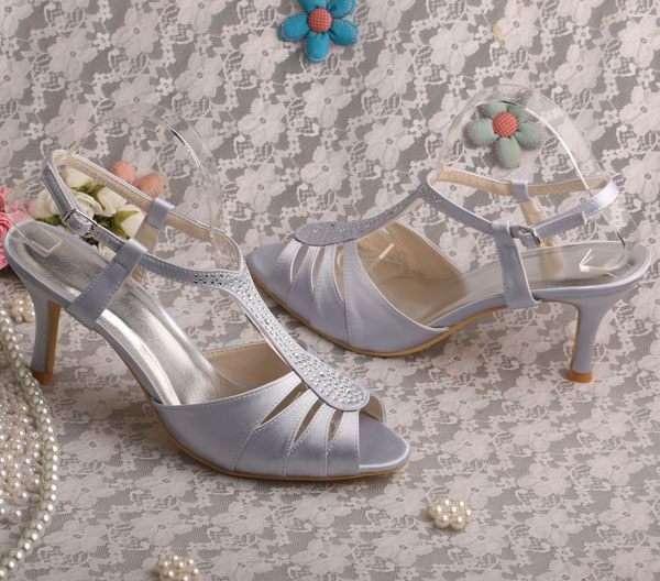 Compre Zapatos De Satén Color Crema Sandalias De Fiesta Con Cristales Zapatos De Verano Con Punta Abierta Tacón Fino A 5709 Del Yigu008 Dhgatecom