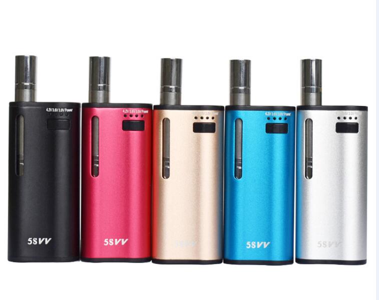 

Original Mjtech 5S VV Vaporizer Starter Kit 650mah Preheat Variable Voltage Battery 5SVV 2 in 1 650mah Vape Box for CE3 G2 Tanks
