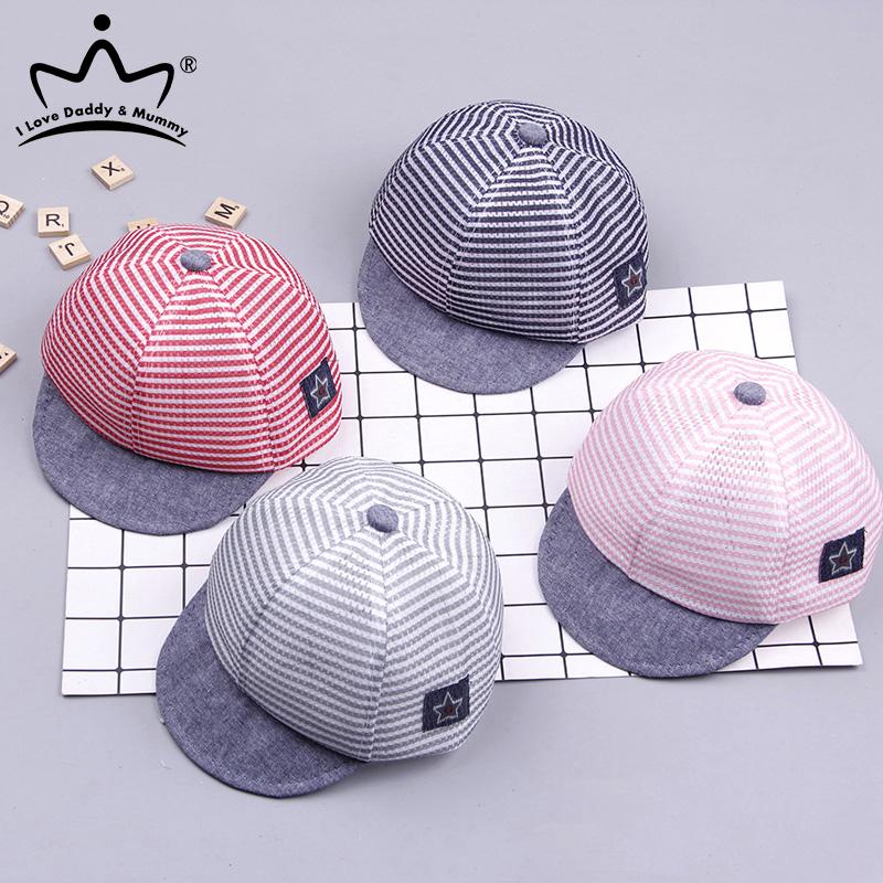 Été coton bébé chapeau mignon décontracté rayé bébé garçon casquette doux avant-toit enfants filles soleil protéger chapeaux casquettes aGPQO