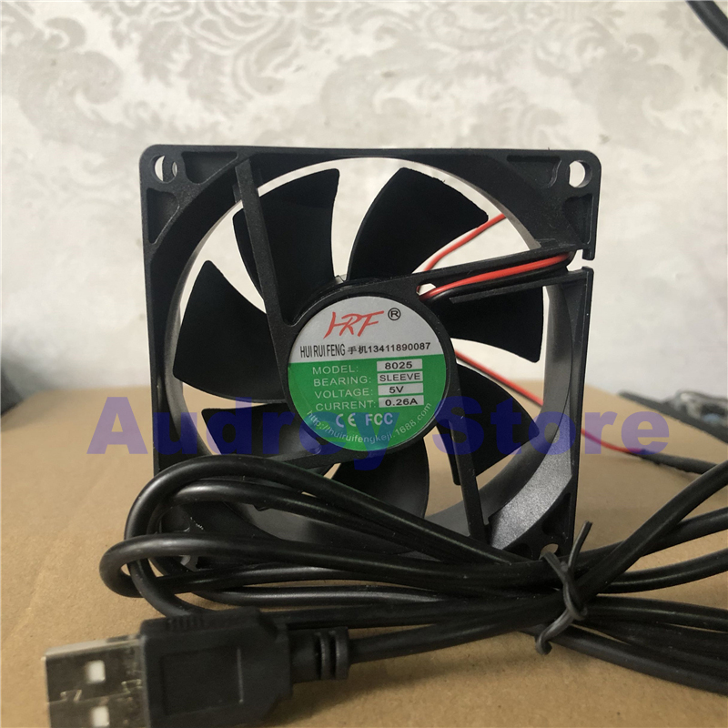 

New 8025 5V 0.26A 8CM USB Cooling fan air blower for Chassis router set top box
