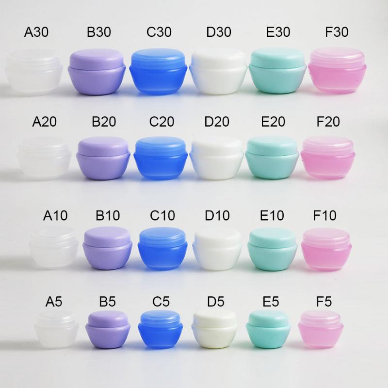 

24 x 5g 10g 20g 30g Mini Empty Jar Pots Cosmetic Makeup Inner Lid Face Cream Lip Container My Refillable Bottles Wholesale