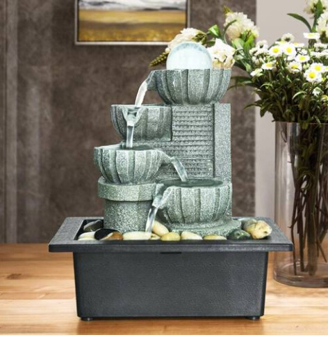 

Wholesales Free shipping 2019 sales!!! 11" H Soothing Cascading Tabletop Fountain for Office & Home decoration crafts statues and