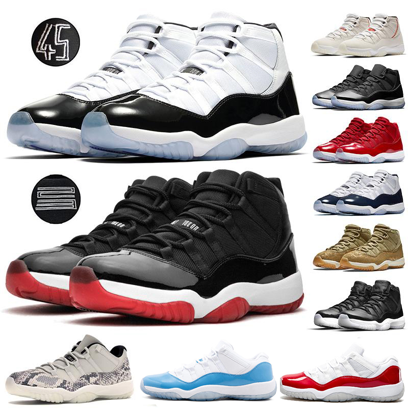 

Concord 45 prom night XI 11s 11 Cap and Gown Men women Basketball Shoes Grey Suede bred space jam Mens Trainers Sports sneakers, Prm heiress