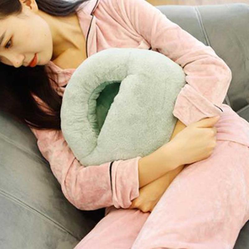 

Safe Heating Slipper Washable Faux Fur USB Foot Warmer Wormwood Home Office Large Pocket Shoes Warm Detachable Winter Electric, Green