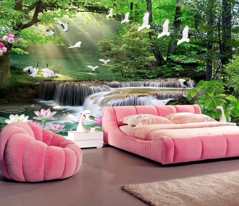 

custom decor home 3d mural 3d wallpaper living room bedroom Forest landscape Background wall decorative painting 3d wallpaper, As the picture shows