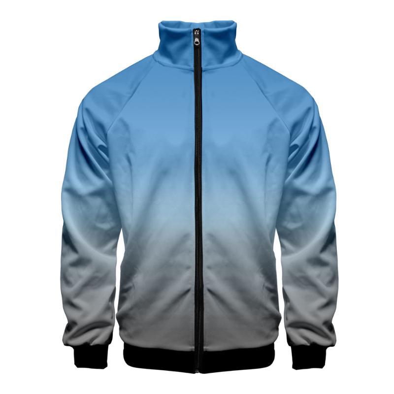 

Gradient Color Stand Collar Hot Selling Stylish Personality Jacket Men's General Quality Jacket Sweatshirt Hoodie Zipper Custom, 3t09-1