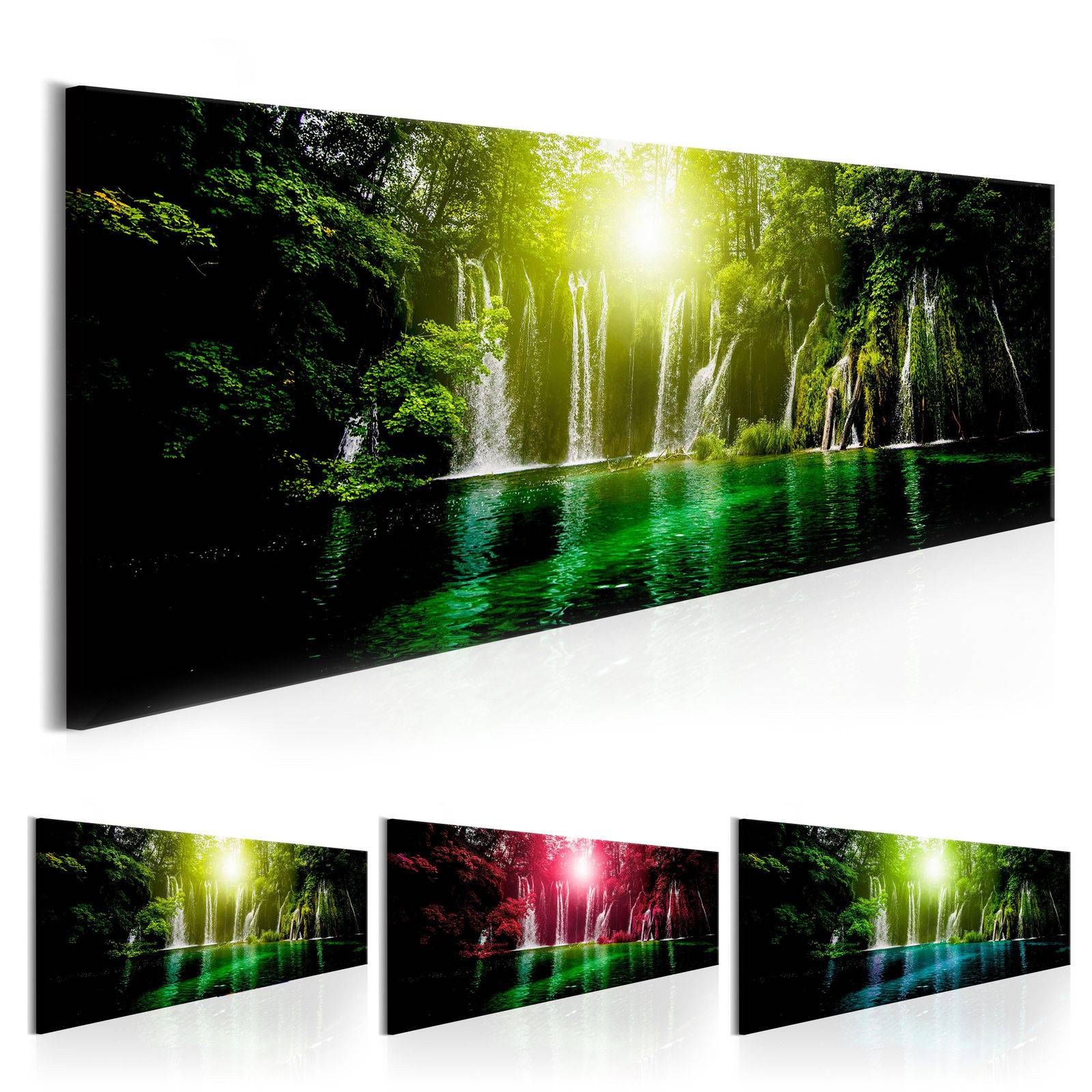 2019 Hot Sell (Unframed, Only Print) Canvas Print Modern Fashion Decoration Landscape Waterfall , Choose Color & Size(Multicolor)-image-449000200
