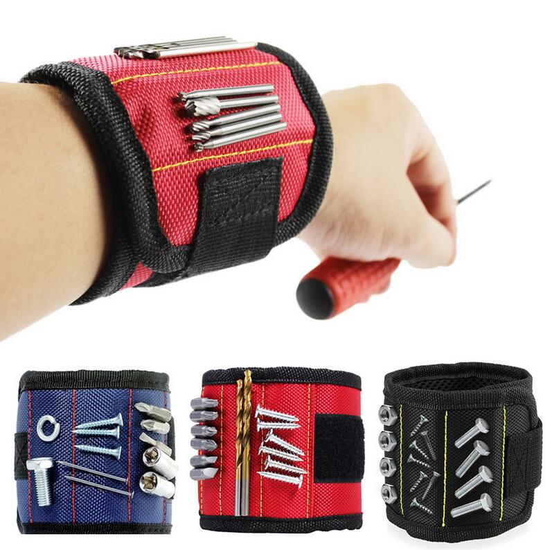 

10 Magnets Screws Nails Drill Bits Electrician Bag Magnetic Wristband Portable Small Tool Bag Magnetic Bracelet For Tools DHL