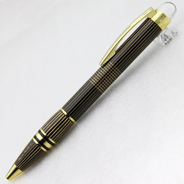 

Famous Pen Star Metal Gold Stripe Lattice Ballpoint Pens School And Office Supplie For Writing, As pic