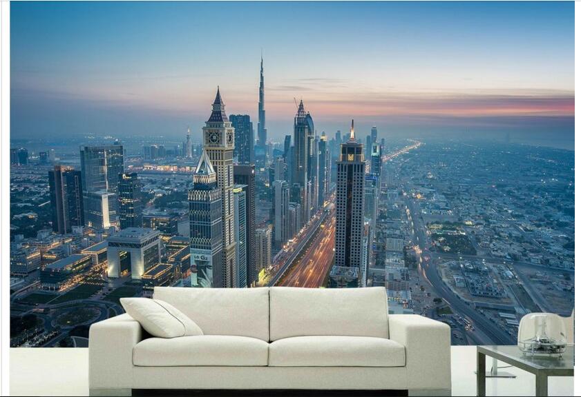 

WDBH 3d room wallpaper custom photo Modern high-rise night view tv background home decor living room 3d wall murals wallpaper for walls 3 d, Non-woven