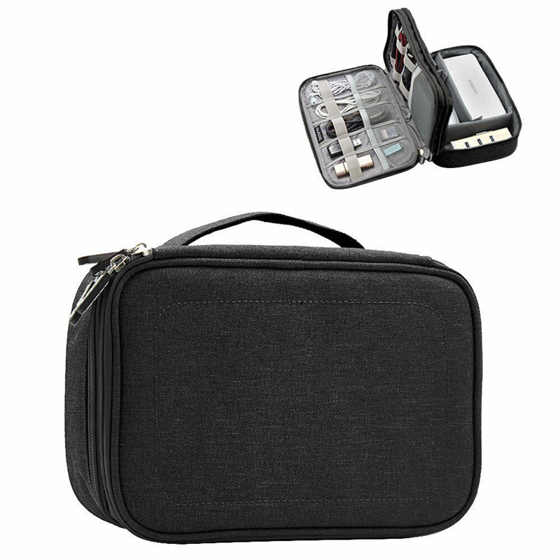 New Portable Electronic Accessories Cable USB Drive Organizer Bag Travel Rucksack Bag Large High Quality Oxford Bag-image-485440526